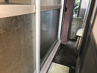 柏市　ガラス修理後