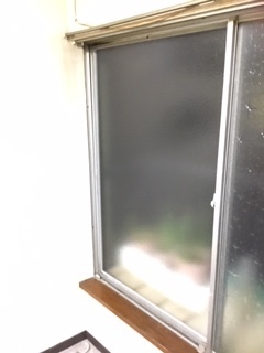 柏市　篠籠田　ガラス修理後