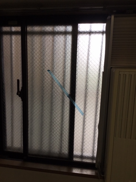 柏市　明原　ガラス修理後
